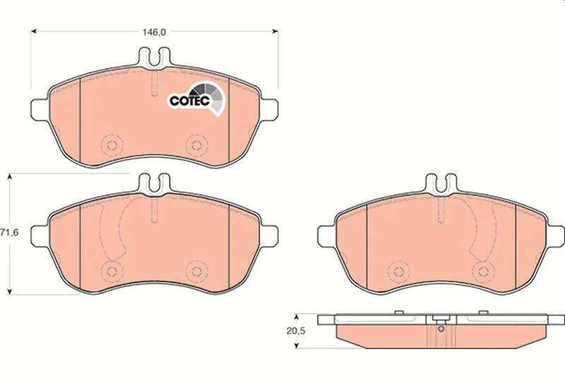 Conjunto de pastilhas de travão de disco TRW GDB1736