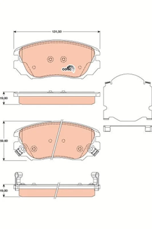 Conjunto de pastilhas de travão de disco TRW GDB1782