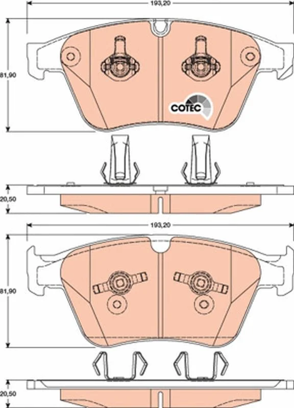 Brake Pad Set, disc brake TRW GDB1794