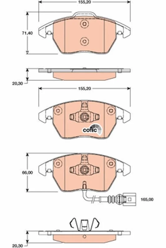 Conjunto de pastilhas de travão de disco TRW GDB1807