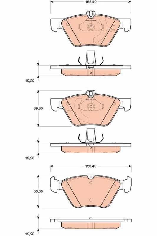 Conjunto de pastilhas de travão de disco TRW GDB1815