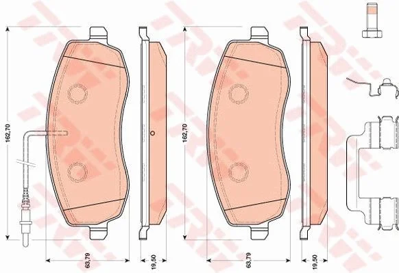 Conjunto de pastilhas de travão de disco TRW GDB1820