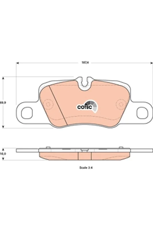 Brake Pad Set, disc brake TRW GDB1849