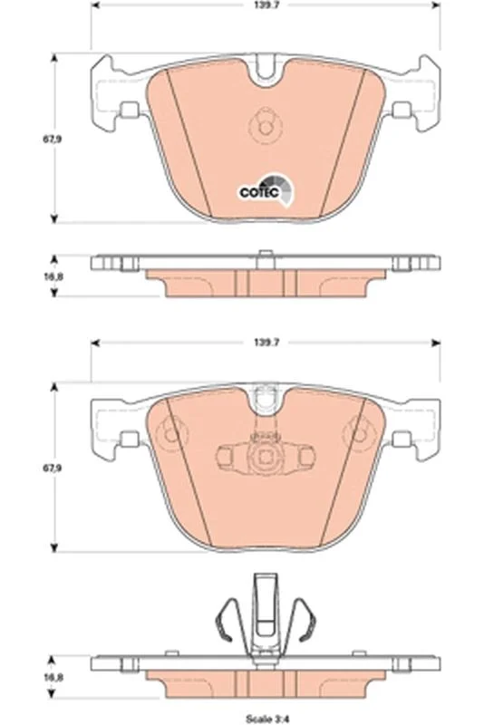 Brake Pad Set, disc brake TRW GDB1857