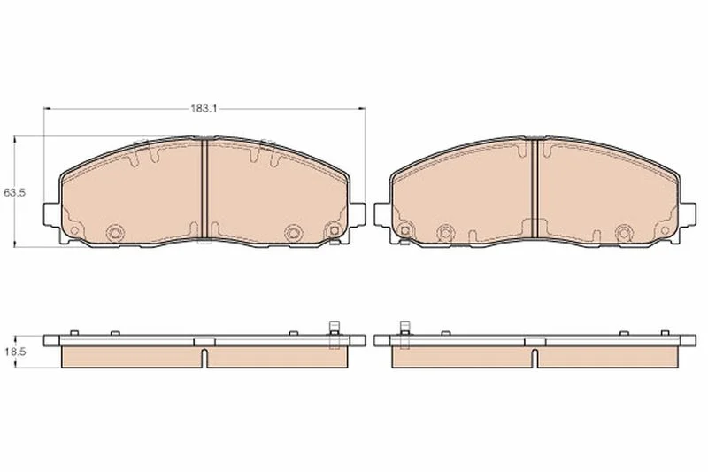 Brake Pad Set, disc brake TRW GDB1944