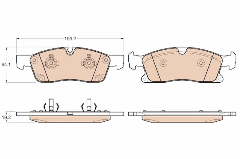 Brake Pad Set, disc brake TRW GDB1955