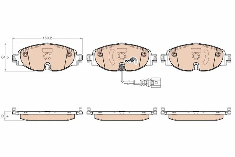 Brake Pad Set, disc brake TRW GDB1956