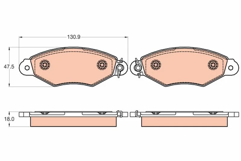 Conjunto de pastilhas de travão de disco TRW GDB2024
