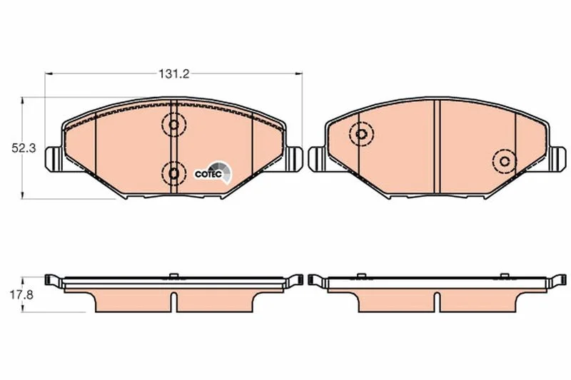 Conjunto de pastilhas de travão de disco TRW GDB2027