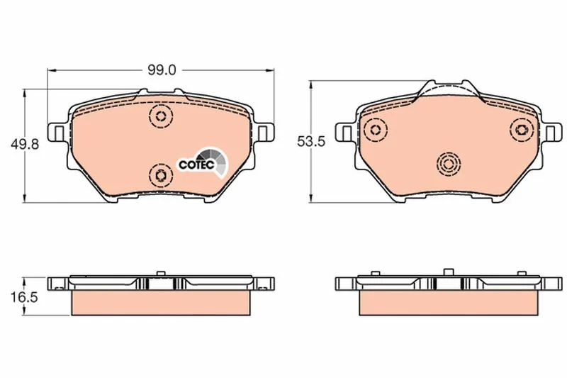 Conjunto de pastilhas de travão de disco TRW GDB2036