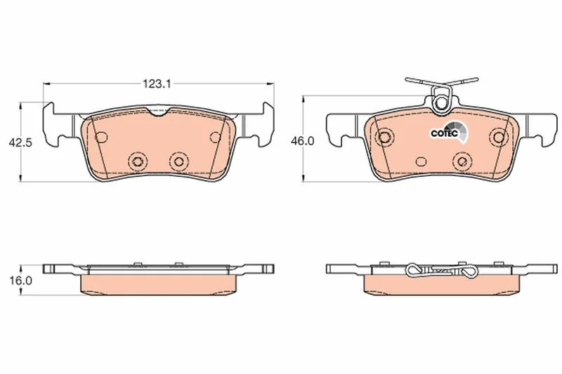 Brake Pad Set, disc brake TRW GDB2055