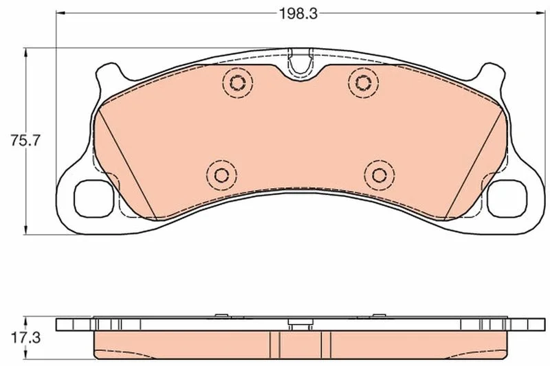 Brake Pad Set, disc brake TRW GDB2057