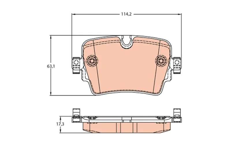 Brake Pad Set, disc brake TRW GDB2095