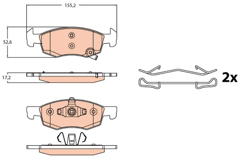 Conjunto de pastilhas de travão de disco TRW GDB2099