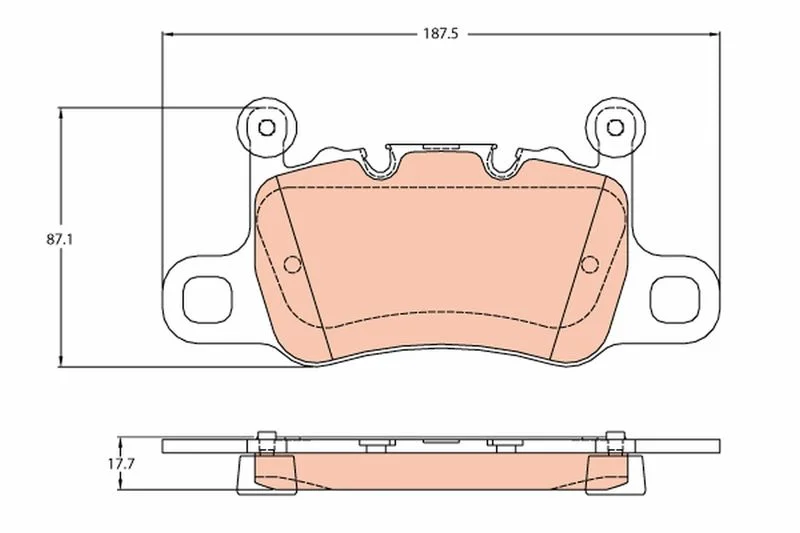 Brake Pad Set, disc brake TRW GDB2104