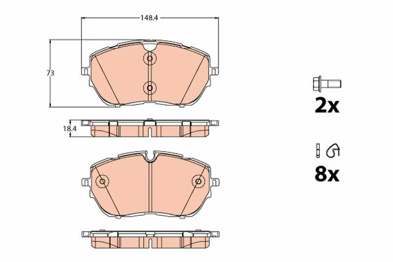 Conjunto de pastilhas de travão de disco TRW GDB2121