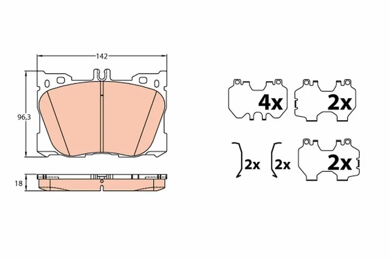 Conjunto de pastilhas de travão de disco TRW GDB2150