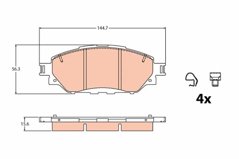 Conjunto de pastilhas de travão de disco TRW GDB2196
