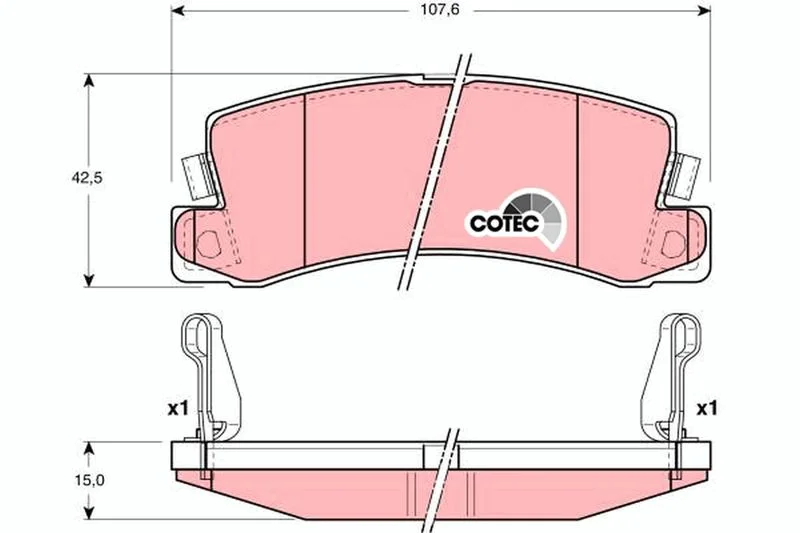 Conjunto de pastilhas de travão de disco TRW GDB3164
