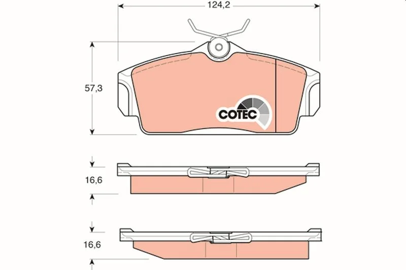 Conjunto de pastilhas de travão de disco TRW GDB3168