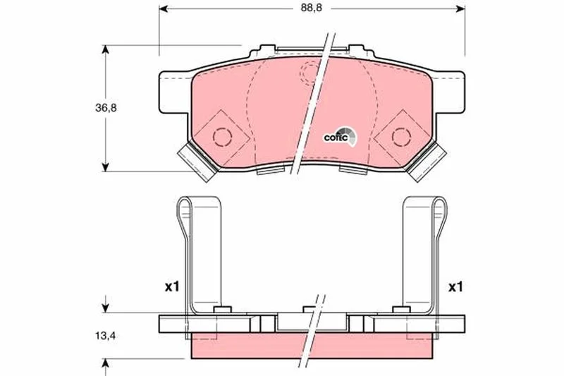 Conjunto de pastilhas de travão de disco TRW GDB3174