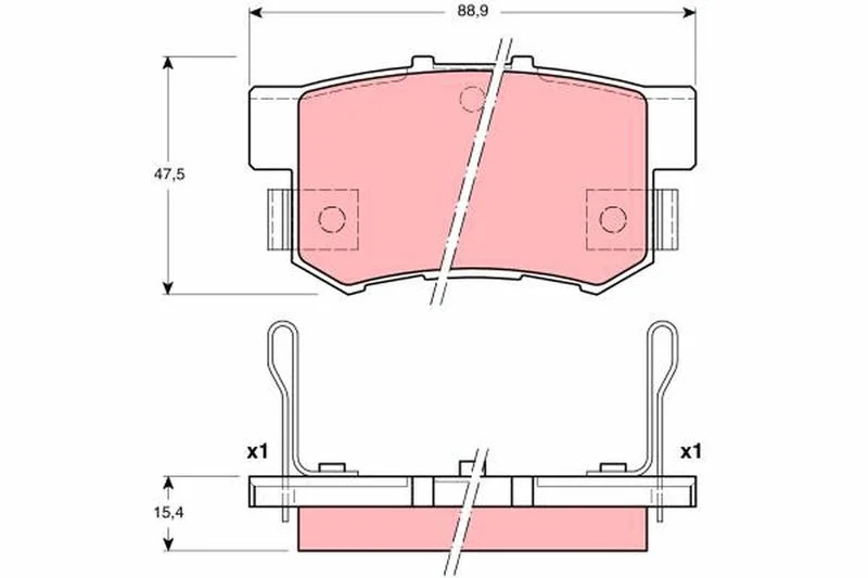 Conjunto de pastilhas de travão de disco TRW GDB3191