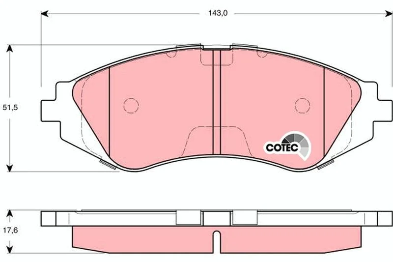 Conjunto de pastilhas de travão de disco TRW GDB3265