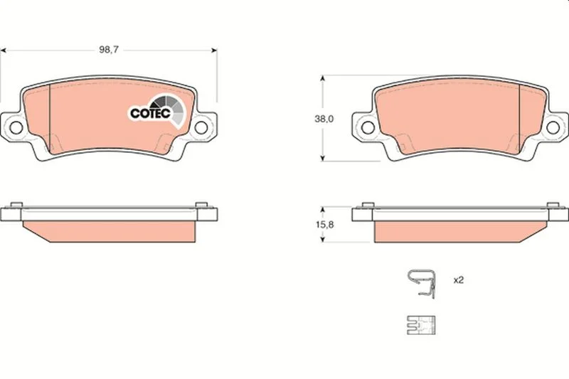 Conjunto de pastilhas de travão de disco TRW GDB3289