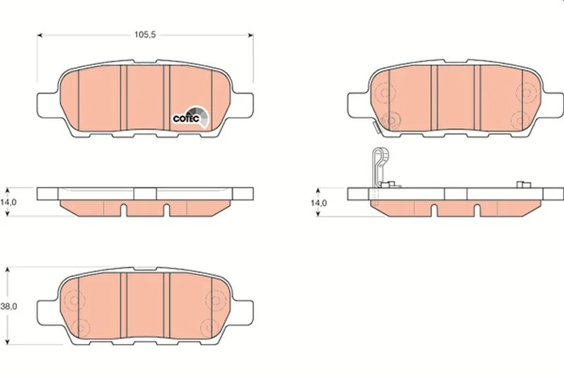 Brake Pad Set, disc brake TRW GDB3294
