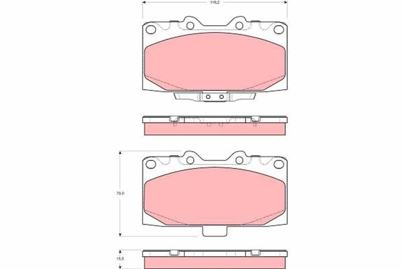 Conjunto de pastilhas de travão de disco TRW GDB3307