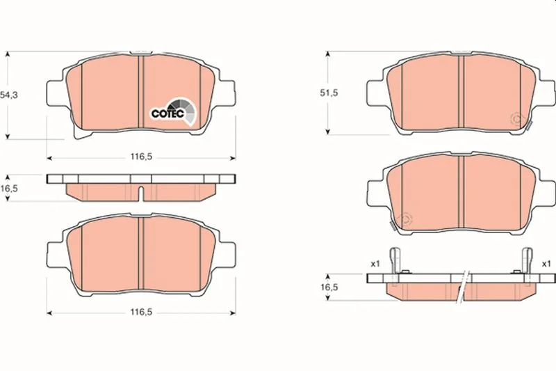 Conjunto de pastilhas de travão de disco TRW GDB3317