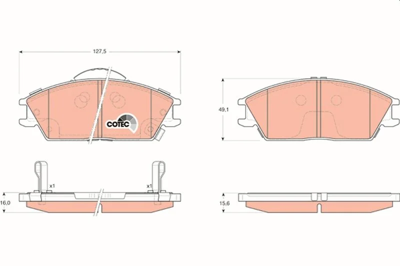 Conjunto de pastilhas de travão de disco TRW GDB3331