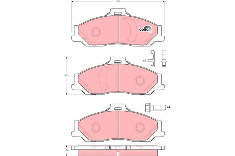 Conjunto de pastilhas de travão de disco TRW GDB3353