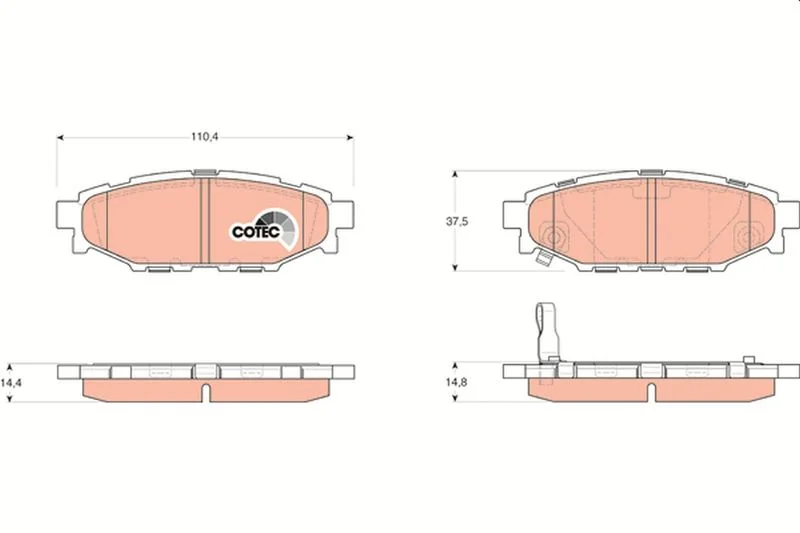 Brake Pad Set, disc brake TRW GDB3373