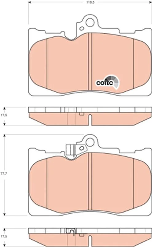 Conjunto de pastilhas de travão de disco TRW GDB3398