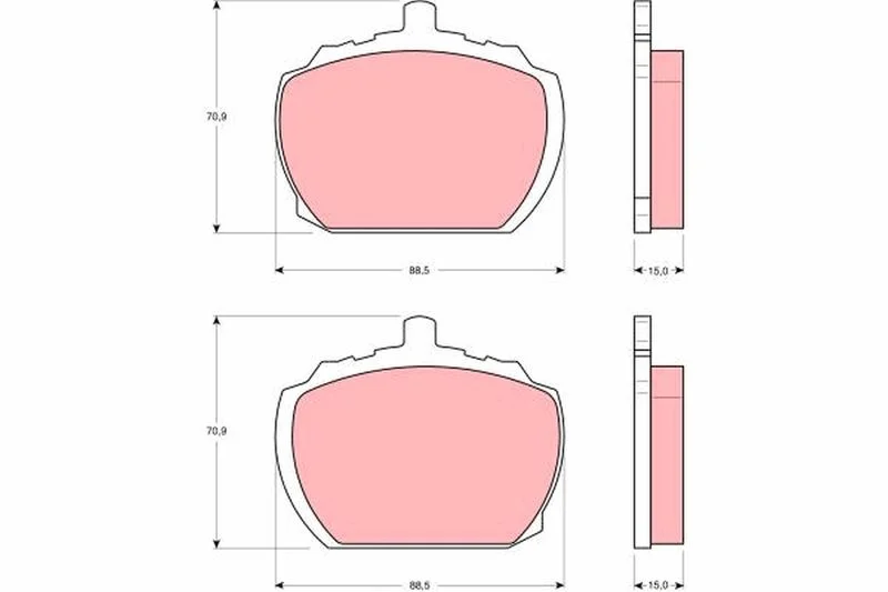 Brake Pad Set, disc brake TRW GDB340