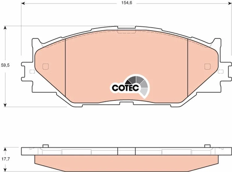 Brake Pad Set, disc brake TRW GDB3410