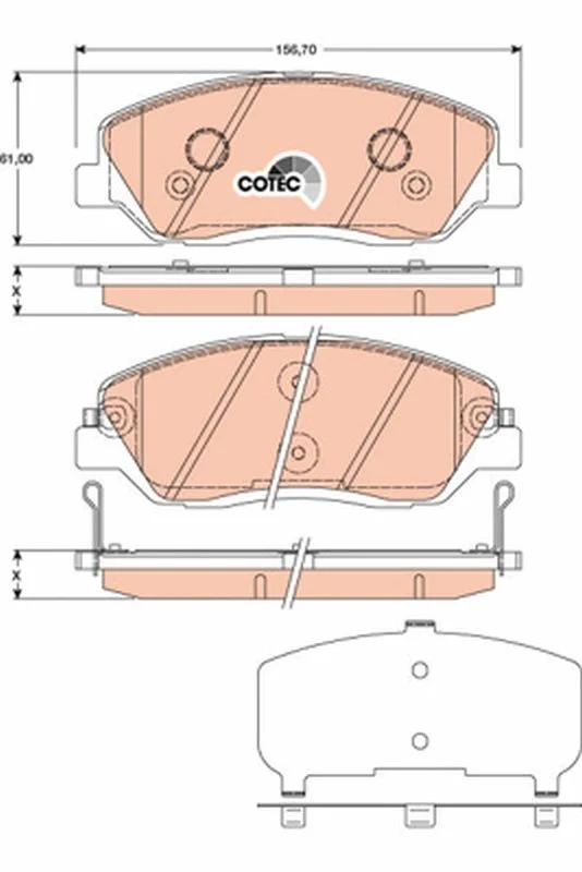 Conjunto de pastilhas de travão de disco TRW GDB3418