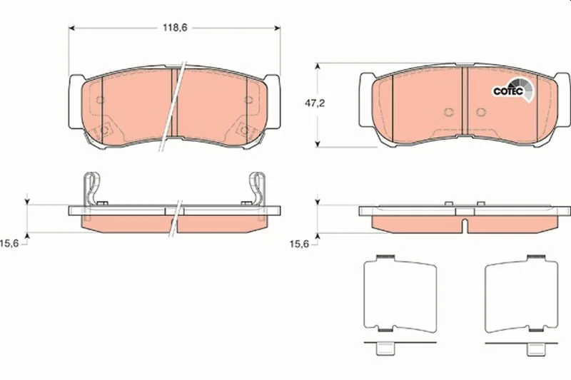 Conjunto de pastilhas de travão de disco TRW GDB3419