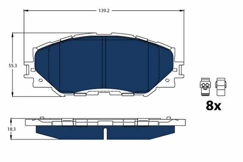 Conjunto de pastilhas de travão de disco TRW GDB3425BTE