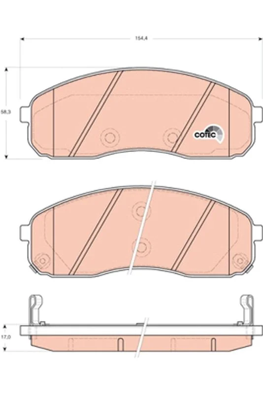 Brake Pad Set, disc brake TRW GDB3433