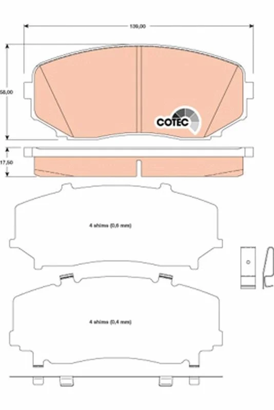 Brake Pad Set, disc brake TRW GDB3471