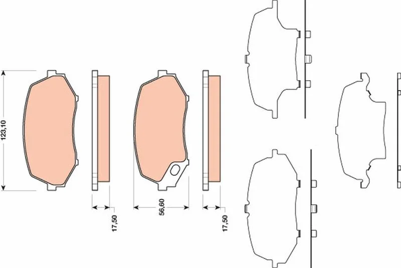 Brake Pad Set, disc brake TRW GDB3486