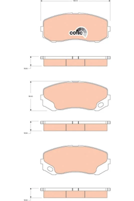 Conjunto de pastilhas de travão de disco TRW GDB3492