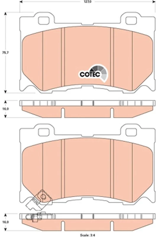 Conjunto de pastilhas de travão de disco TRW GDB3505
