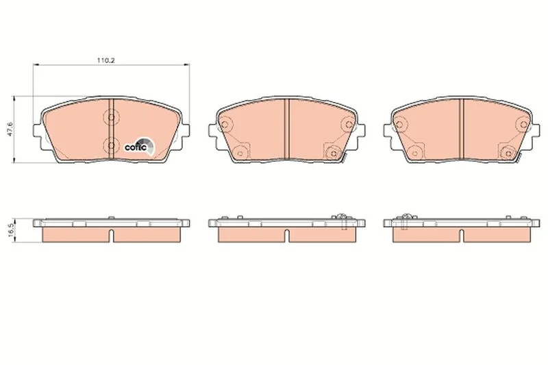 Conjunto de pastilhas de travão de disco TRW GDB3535