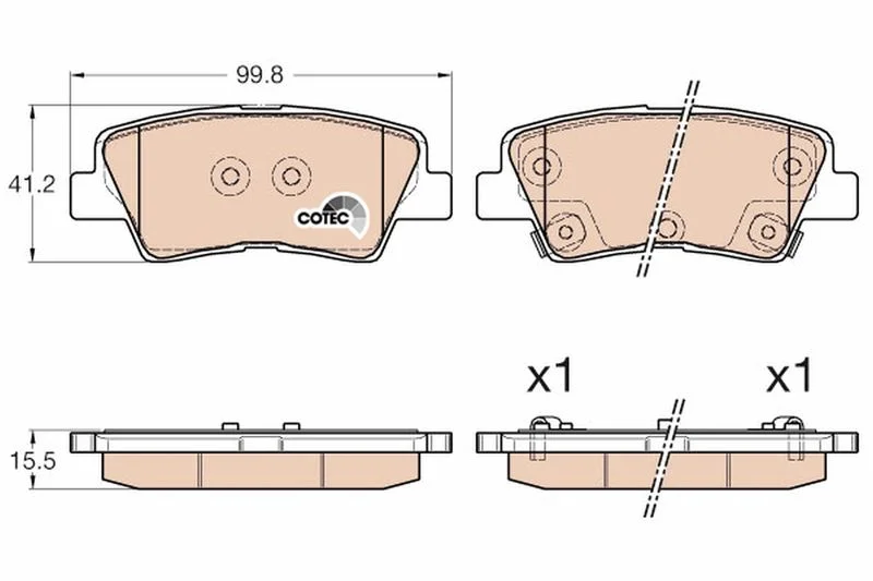 Conjunto de pastilhas de travão de disco TRW GDB3537