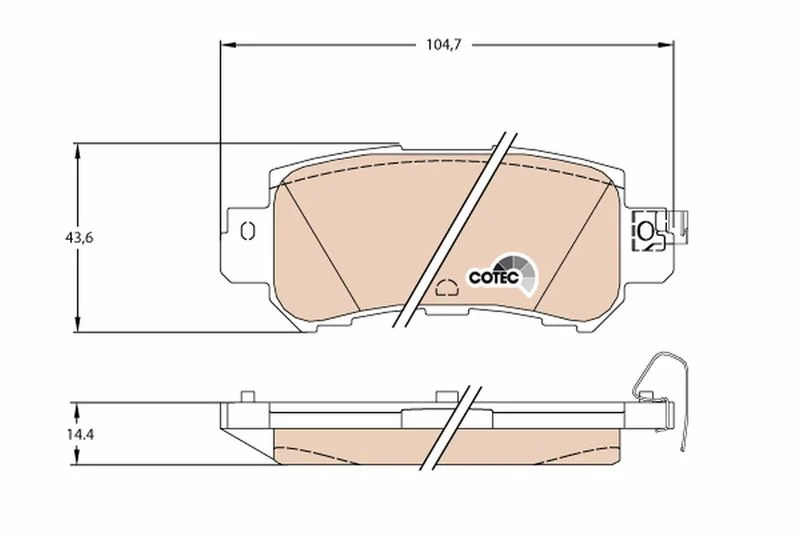 Conjunto de pastilhas de travão de disco TRW GDB3539
