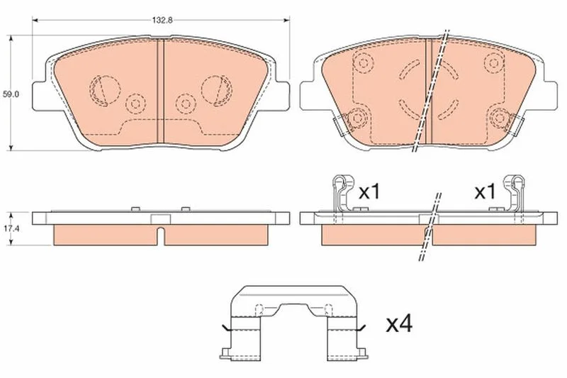 Conjunto de pastilhas de travão de disco TRW GDB3540