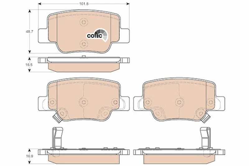 Brake Pad Set, disc brake TRW GDB3547